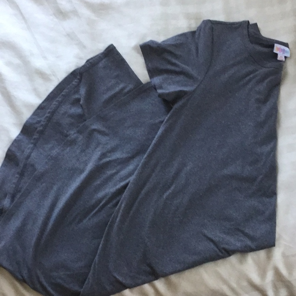 Charcoal gray lularoe Carly dress